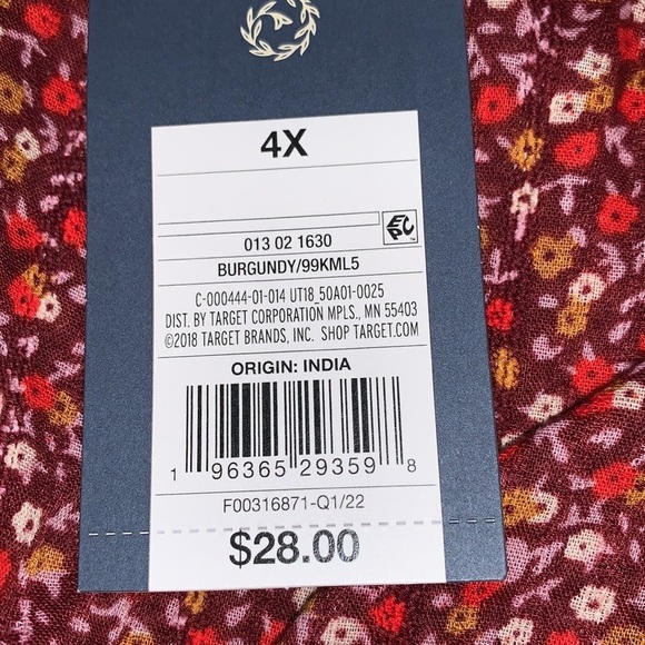 (4X)- Universal Thread Plus Size Puff Elbow Sleeve Smocked Fitted Blouse - Picture 7 of 9